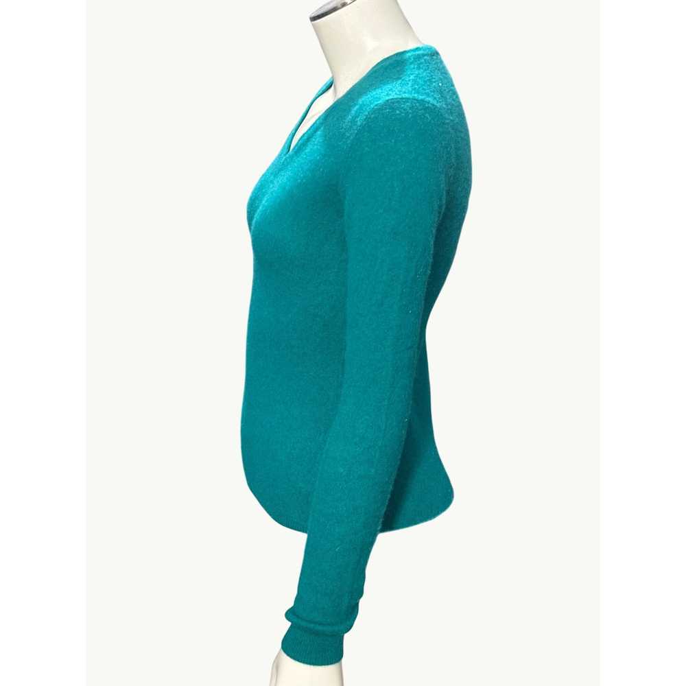 Uniqlo Uniqlo Cashmere Teal V Neck Long Sleeve Sw… - image 2