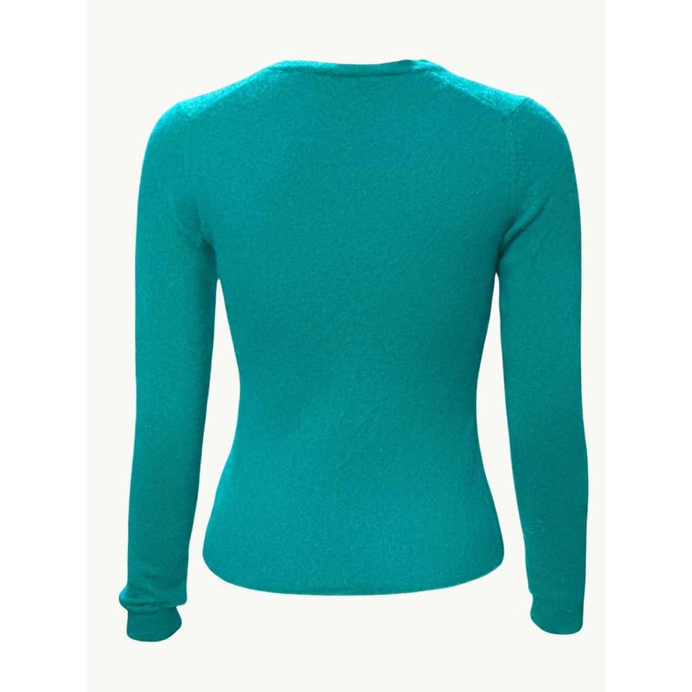 Uniqlo Uniqlo Cashmere Teal V Neck Long Sleeve Sw… - image 3