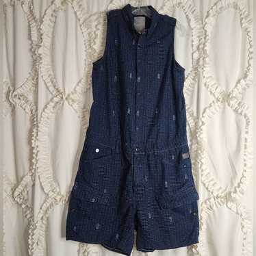 G-Star Raw Denim Indigo Denim Shorts Jumpsuit Play