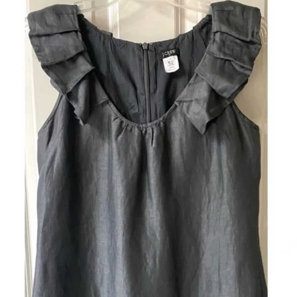 J Crew Linen Silk Blend Rumpled Meron Shift Dress… - image 4