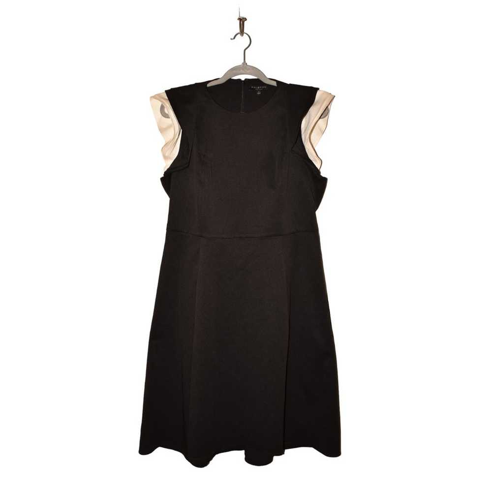 HALSTON HERITAGE $395 Ruffle Cap Sleeve A-Line Dr… - image 3