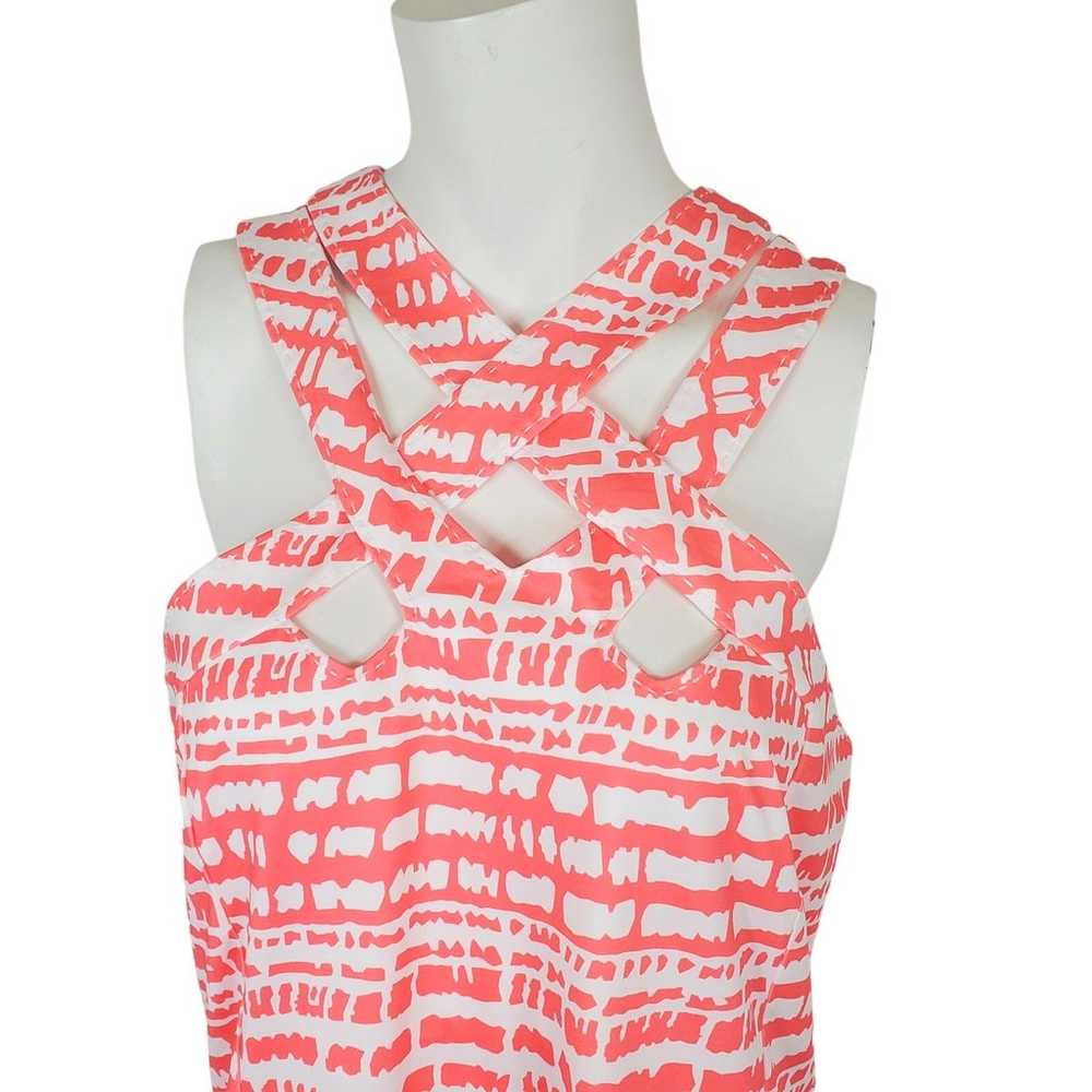 Gretchen Scott Orange White Cris Cross Strap Deta… - image 2