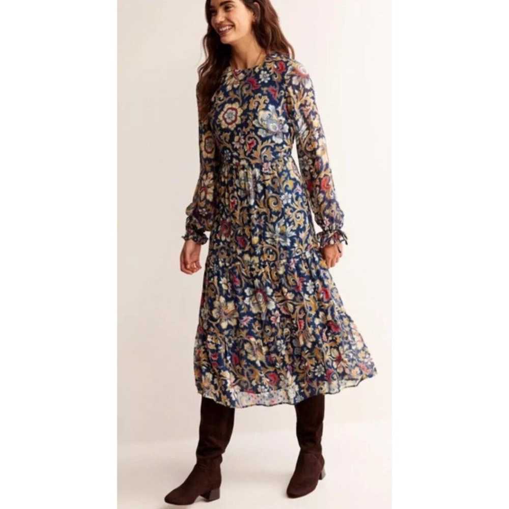 Boden Dress Women 6 Botanical Lawn Paisley Floral… - image 2