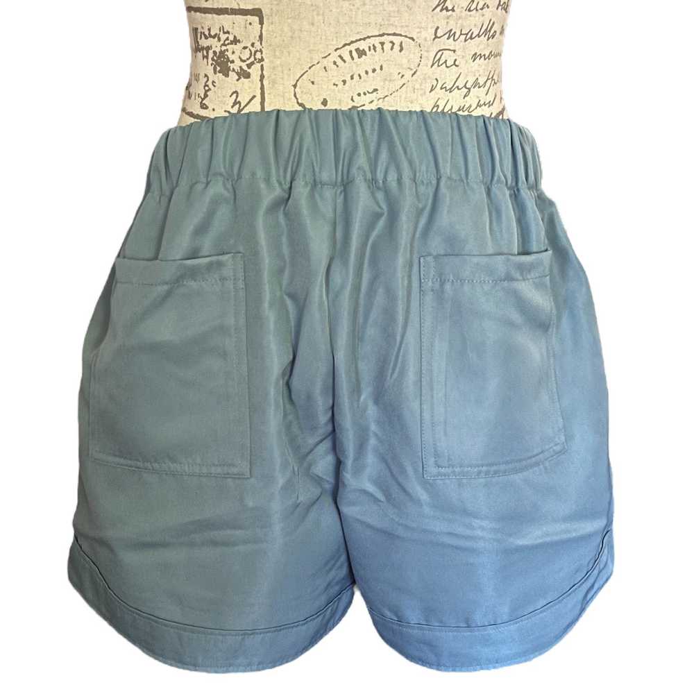 Other Zenana Blue Gray Drawstring Shorts Size Sma… - image 5