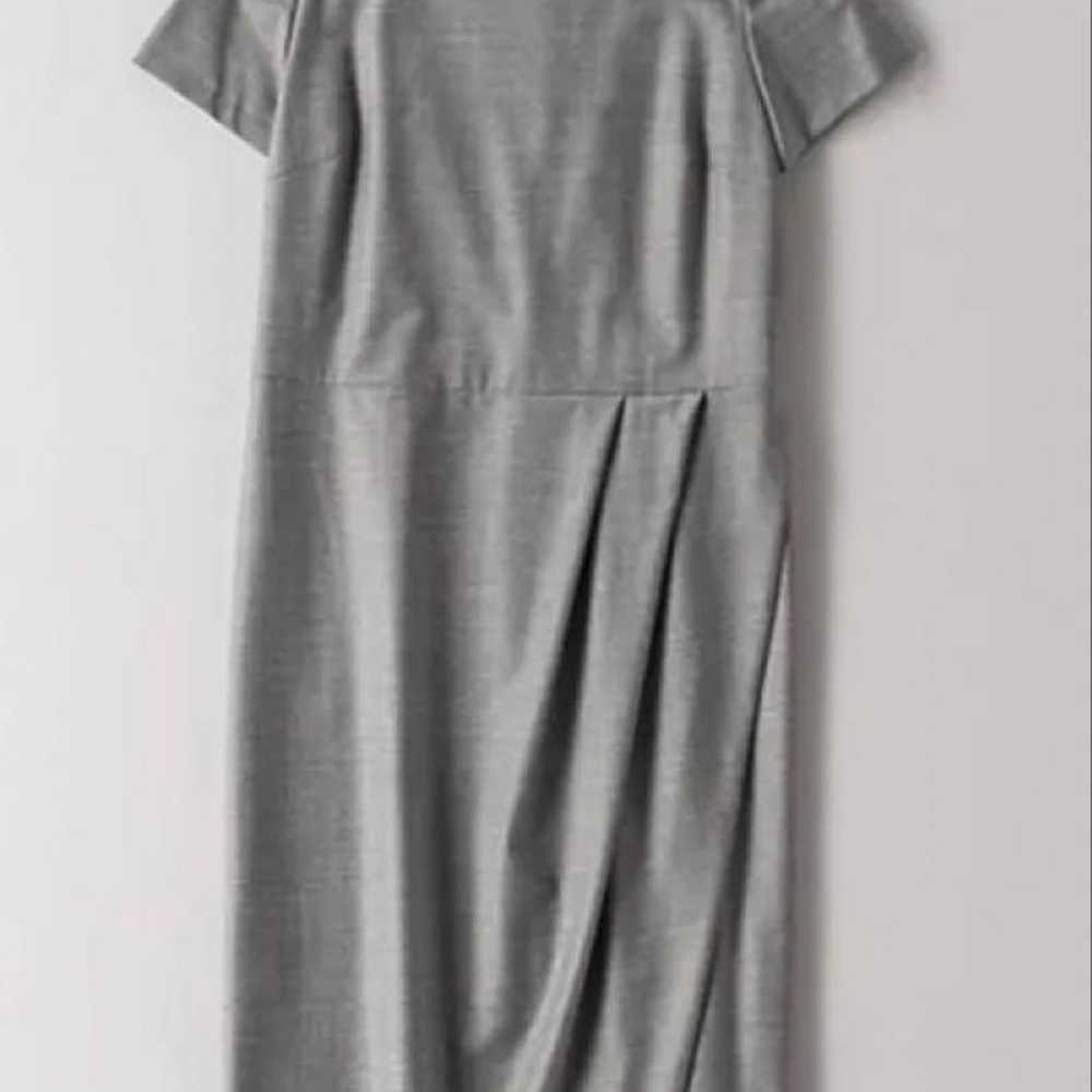 Theory Luxe Dress Wool 38 Light Gray - image 1