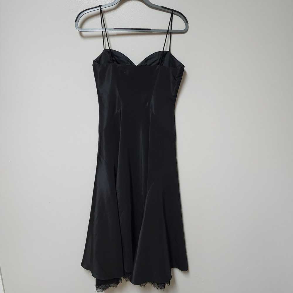 Nicole Miller Black Dress Spaghetti Strap  with L… - image 2