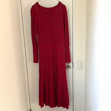 Celford Lace Knit Dress - Red