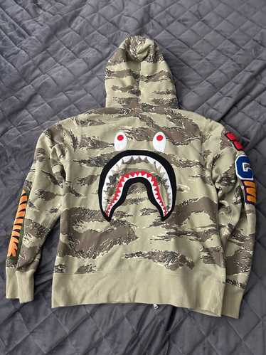 Bape Tiger Camo Shark Full Zip Hoodie