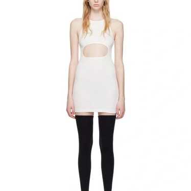 Sandy Liang White Riblet Tank Minidress - image 1