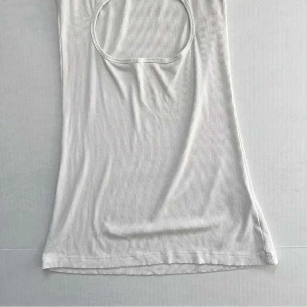 Sandy Liang White Riblet Tank Minidress - image 4