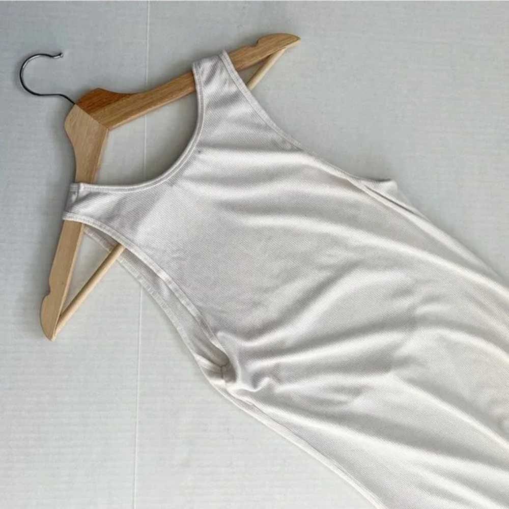 Sandy Liang White Riblet Tank Minidress - image 5