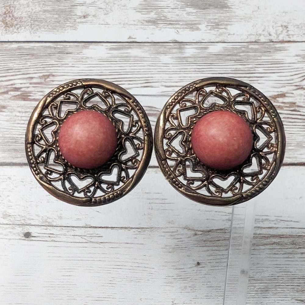 Vintage Clip On Earrings - Statement Earrings Dar… - image 1