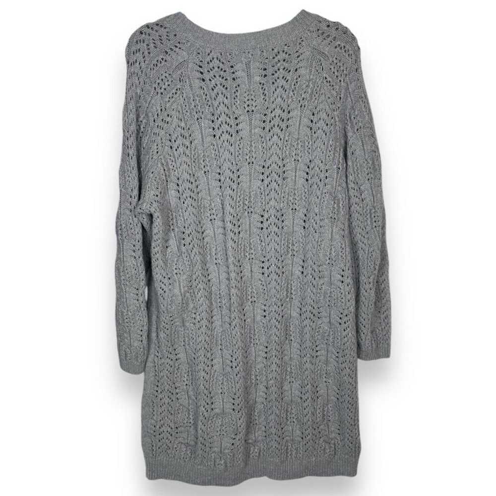 Sundance Gray Sweater Dress Size XL Wool Blend Lo… - image 4