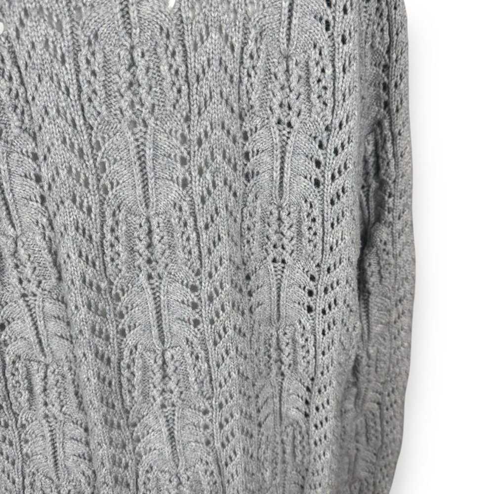 Sundance Gray Sweater Dress Size XL Wool Blend Lo… - image 5