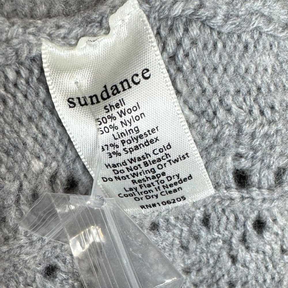 Sundance Gray Sweater Dress Size XL Wool Blend Lo… - image 6