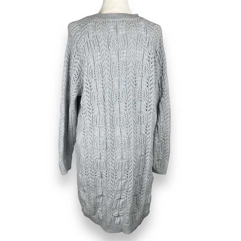 Sundance Gray Sweater Dress Size XL Wool Blend Lo… - image 7