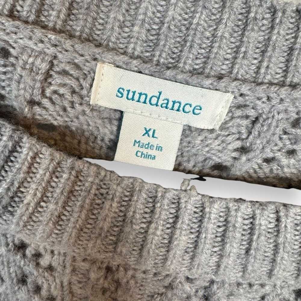 Sundance Gray Sweater Dress Size XL Wool Blend Lo… - image 8