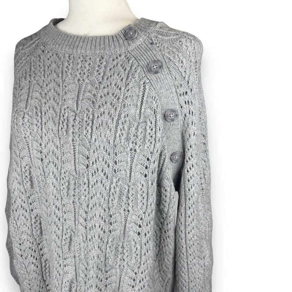 Sundance Gray Sweater Dress Size XL Wool Blend Lo… - image 9