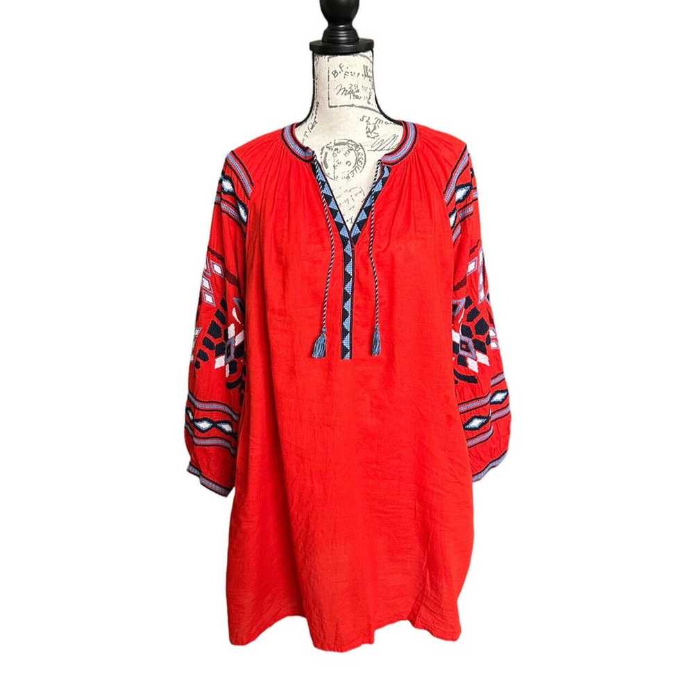 Scotch & Soda Maison Scotch Red Long Sleeve Embro… - image 1