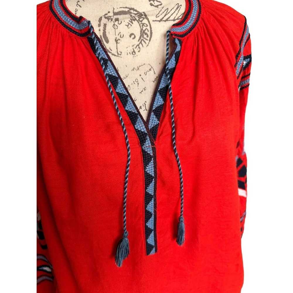 Scotch & Soda Maison Scotch Red Long Sleeve Embro… - image 2