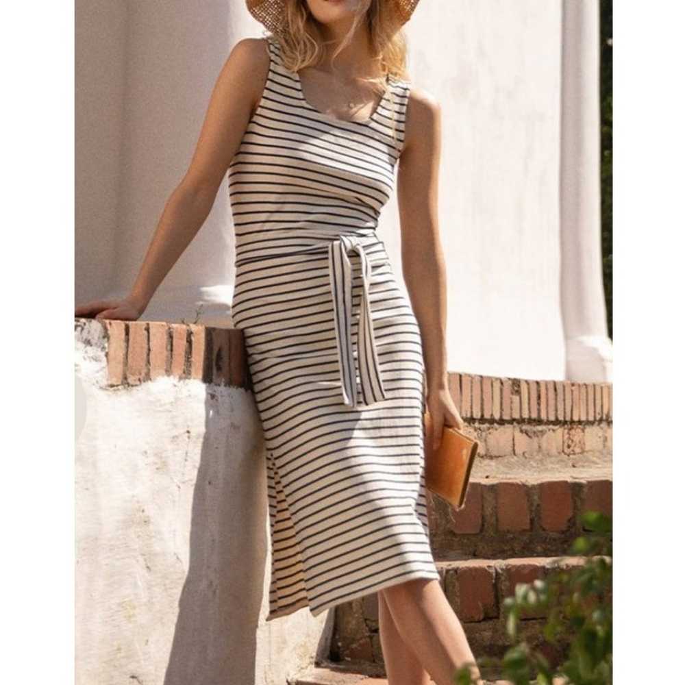 Rails 100% Cotton Taylin Striped Jersey Midi Dres… - image 1