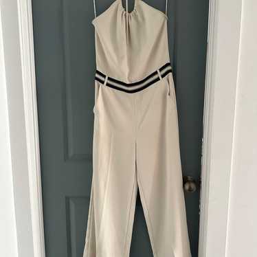 Anthropologie Laveer Jumpsuit Ivory Halter Pants … - image 1