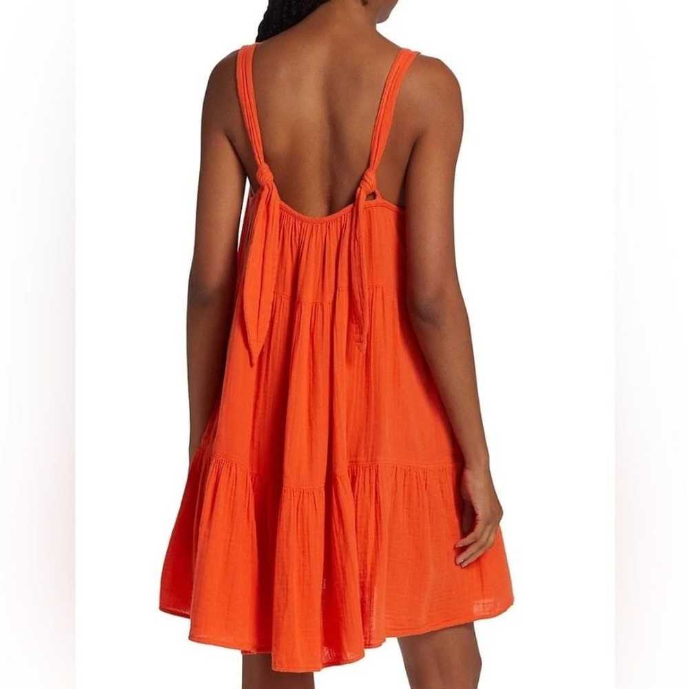 Xirena Pyper Red Orange Tiered Mini Dress - image 1