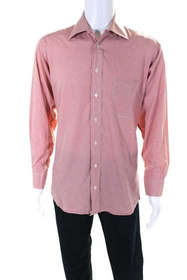 Burberry London Mens Long Sleeve Gingham Button Up