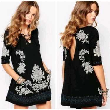 Free People Talia Dress Small, Black and Cream, E… - image 1