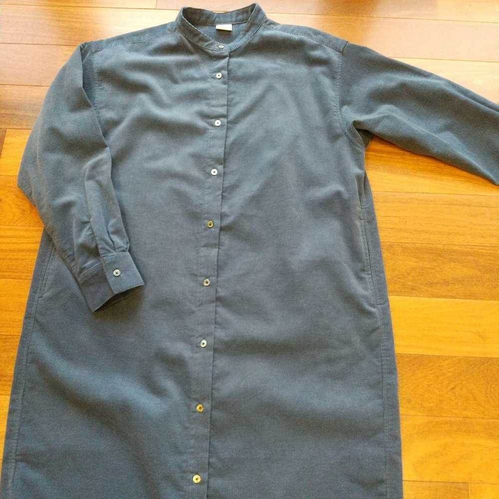 Urban Research Doors Corduroy Shirt Dress Blue S - image 11