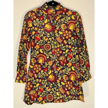 Vintage 60s Mod Long Sleeved Shift Dress sold 1960s Patchwork Bright Go Go