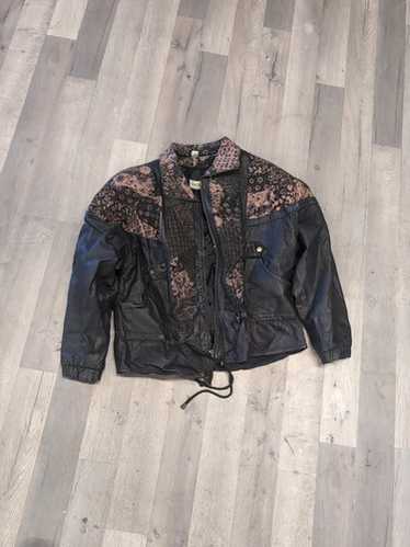 ジャケット・アウター Vintage Leather Patchwork Bomber Jacket 1980s Patchwork Leather bomber Free Shipping - The Vintage Twin