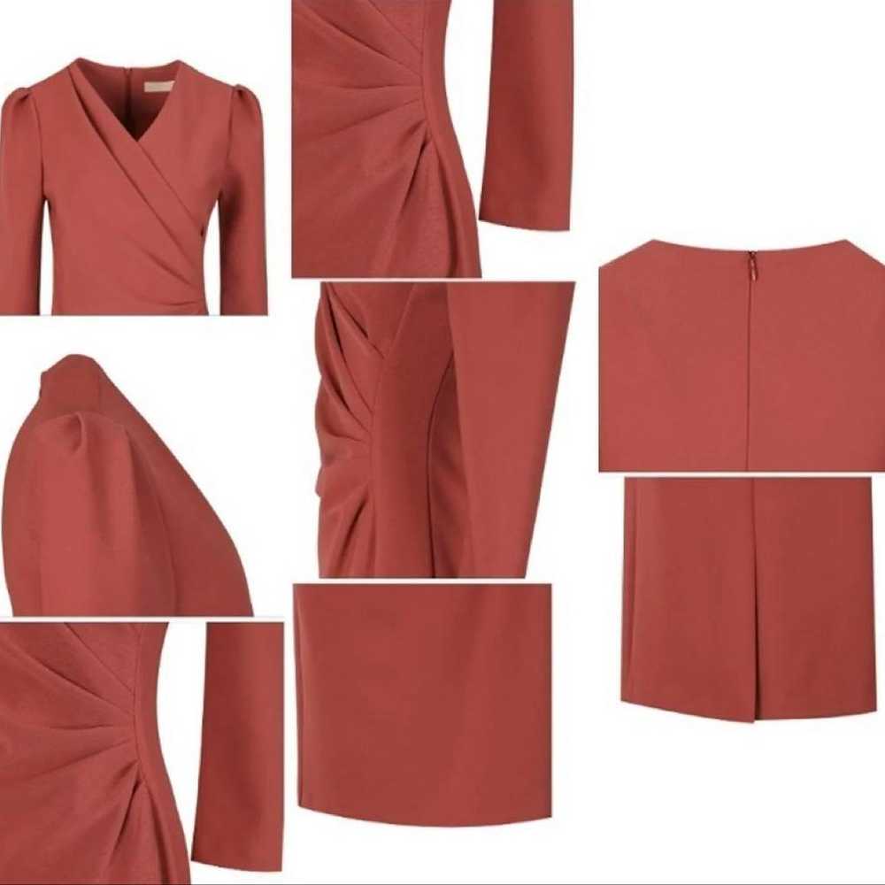 Burgundy Wrap Style Long Sleeve Dress - image 3