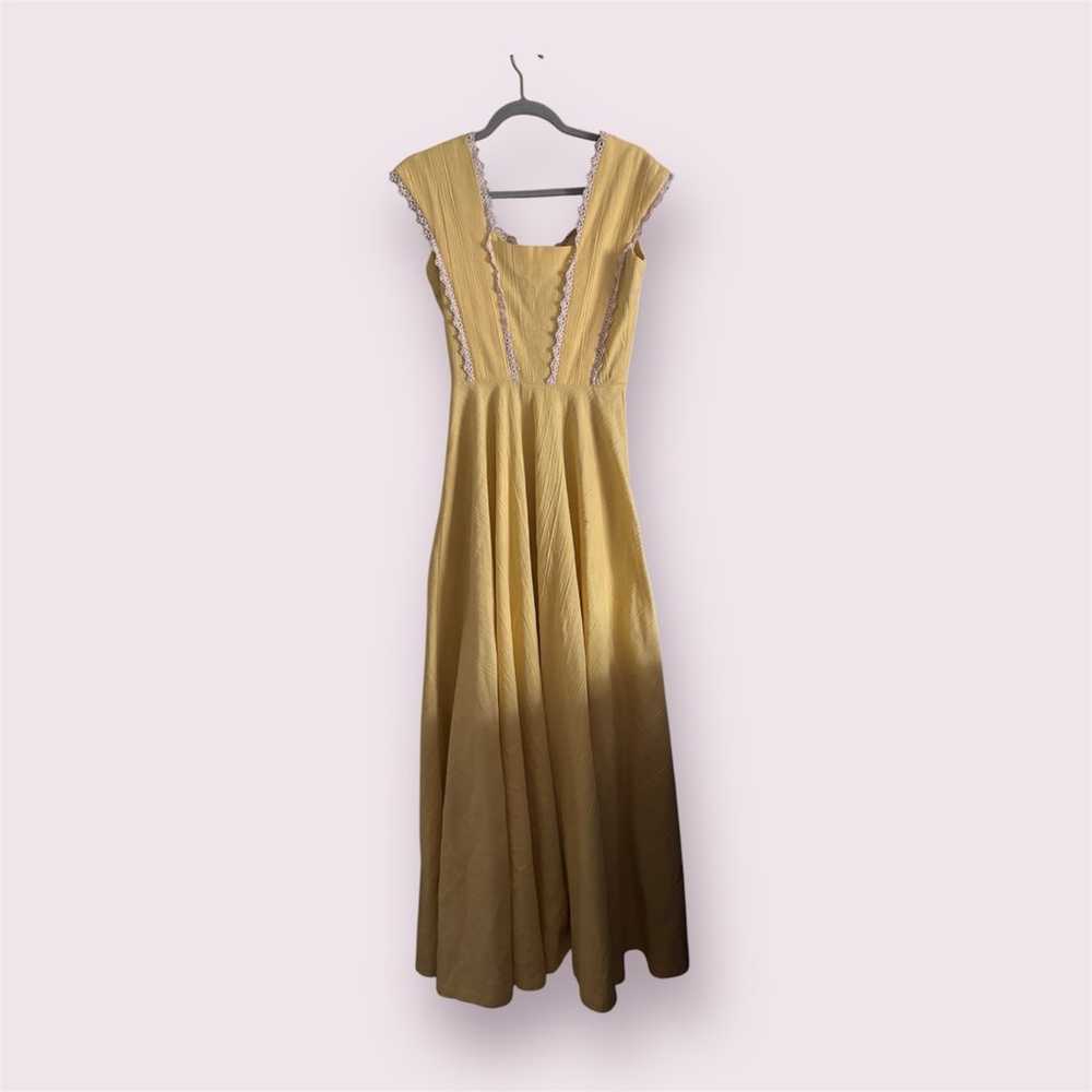 Yellow long vintage dress - image 2