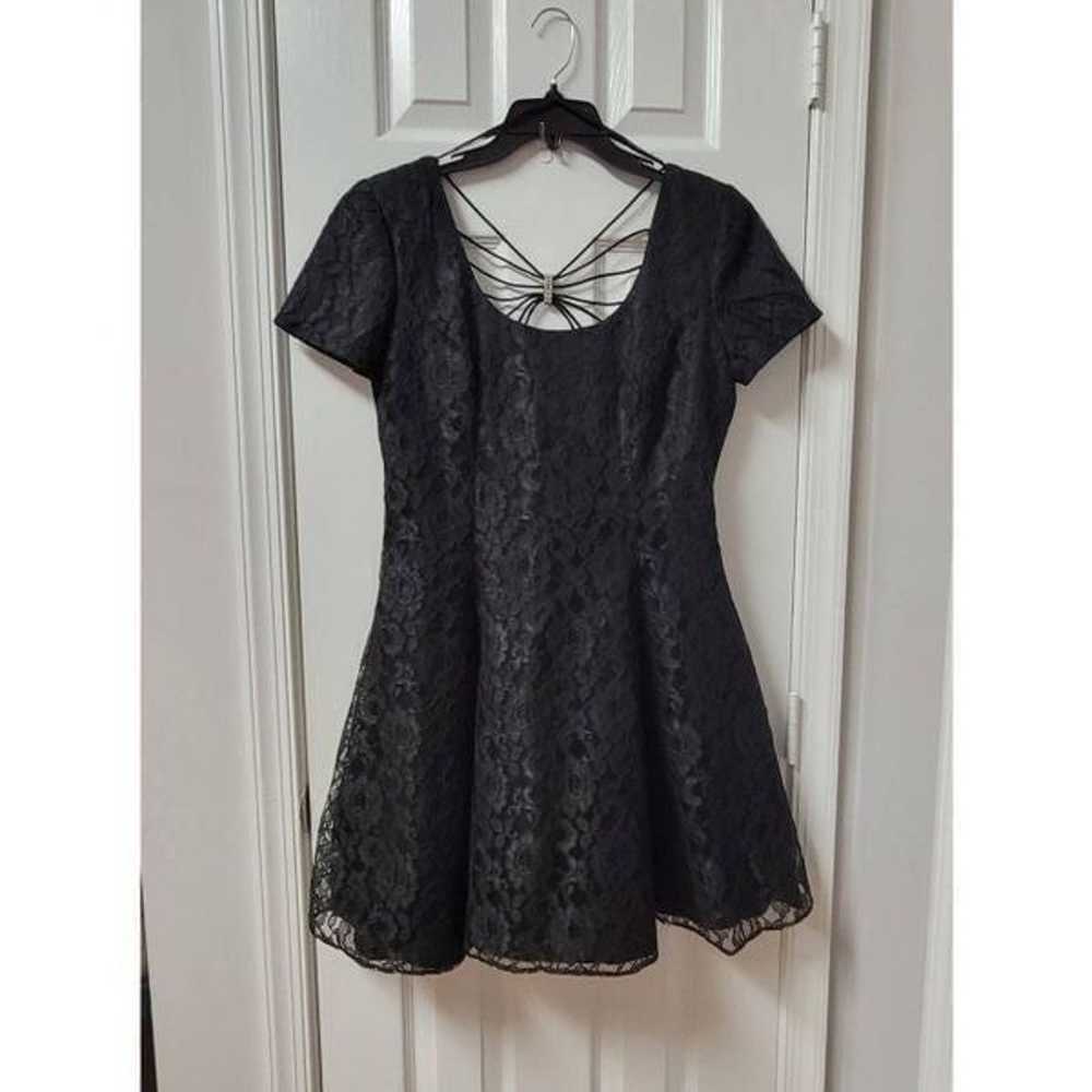 80' Spider-web Black Lace Dress 10 - image 1