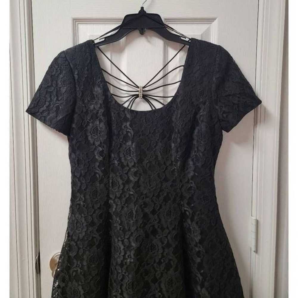 80' Spider-web Black Lace Dress 10 - image 4