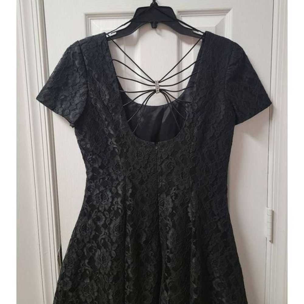 80' Spider-web Black Lace Dress 10 - image 7