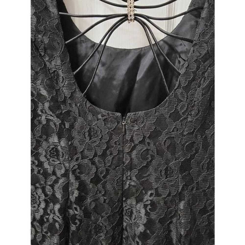 80' Spider-web Black Lace Dress 10 - image 8