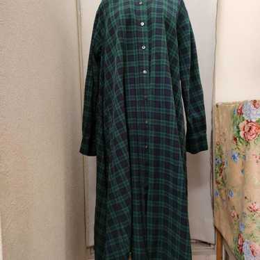 Light Blue India Green Check Dress - image 1