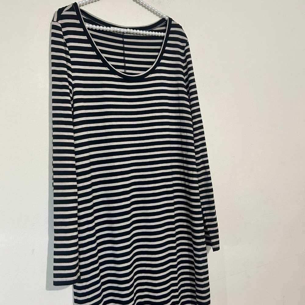 Peruvian Connection Andover Striped Scoop Neck Lo… - image 3