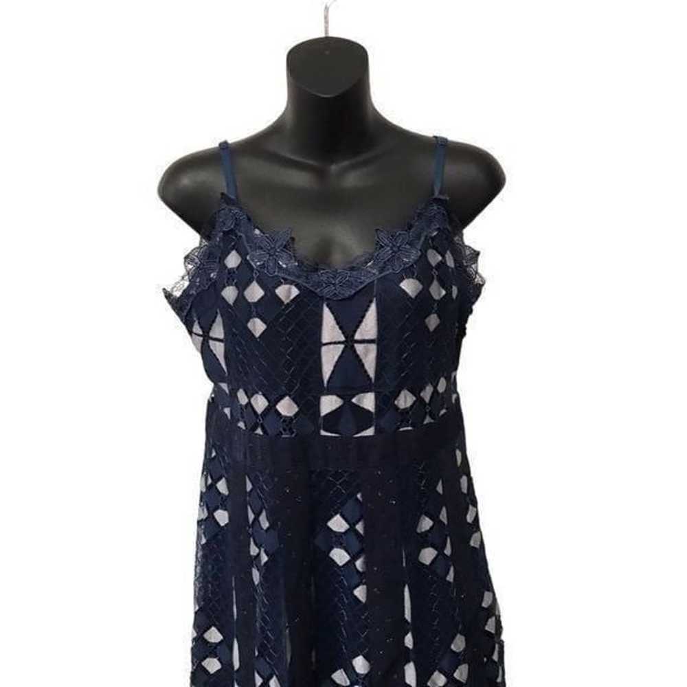 Foxiedox Bravo Zulu Navy Blue A-Line Midi Dress H… - image 2