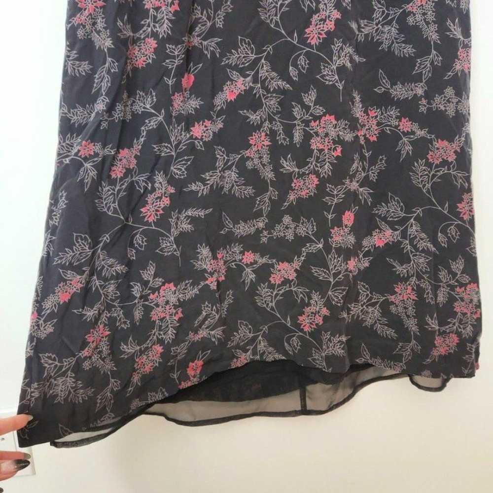 Vintage Pendleton Silk Floral Maxi Dress Black Re… - image 4