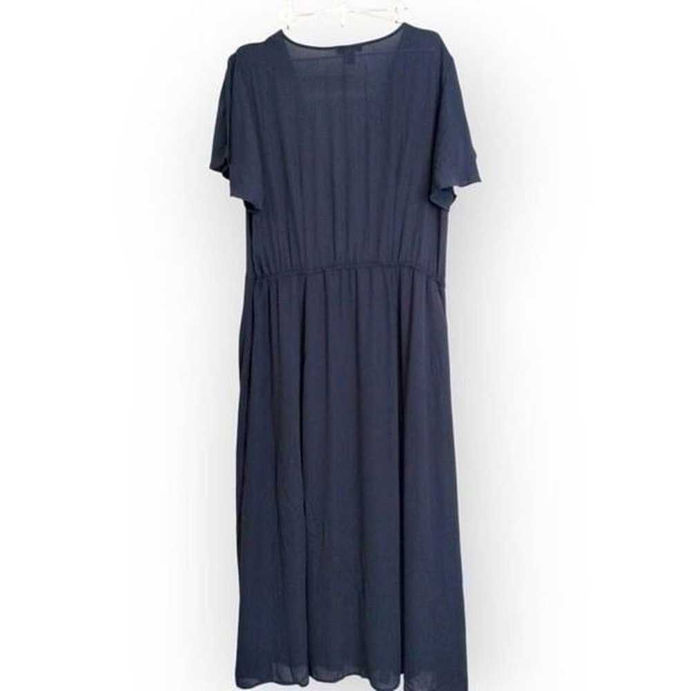 Love X Design Womens Maxi Sz 2X Navy VNeck Flutte… - image 2