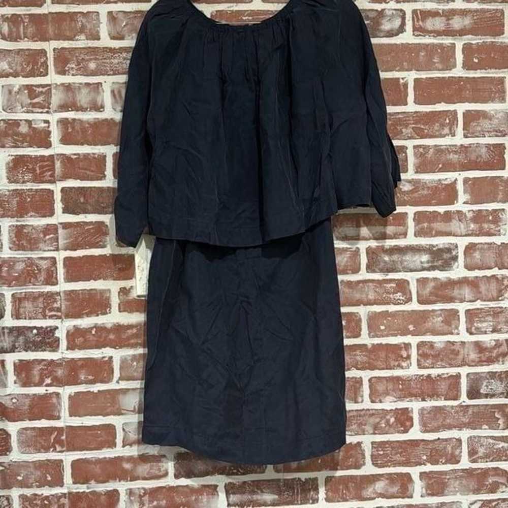 Apiece Apart Chimayo Bi-Level Casual Dress Navy B… - image 2