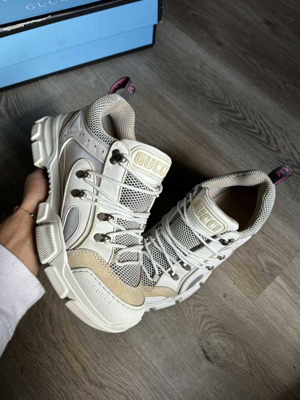 Gucci Gucci Flashtrek White Chunky Sneakers - image 1