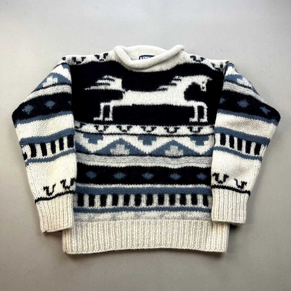 Vintage Vintage Horse Art Sweater Knit Kristin Fo… - image 1