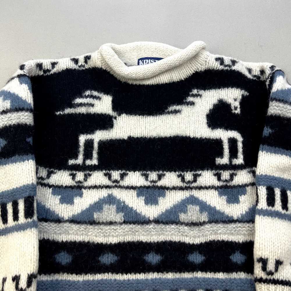 Vintage Vintage Horse Art Sweater Knit Kristin Fo… - image 2