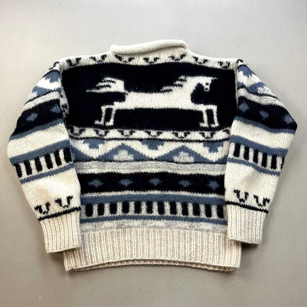 Vintage Vintage Horse Art Sweater Knit Kristin Fo… - image 4