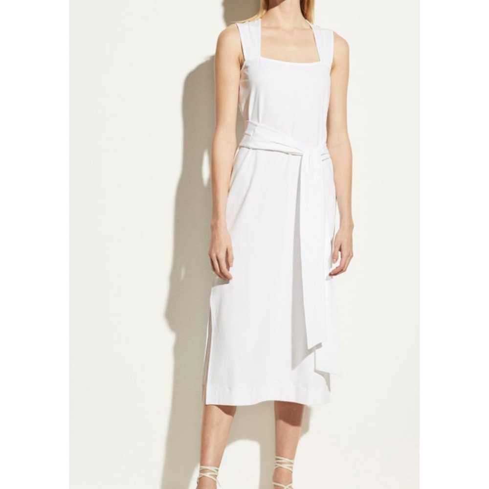 Vince Sleeveless Wrap Dress in Color Optic White … - image 3