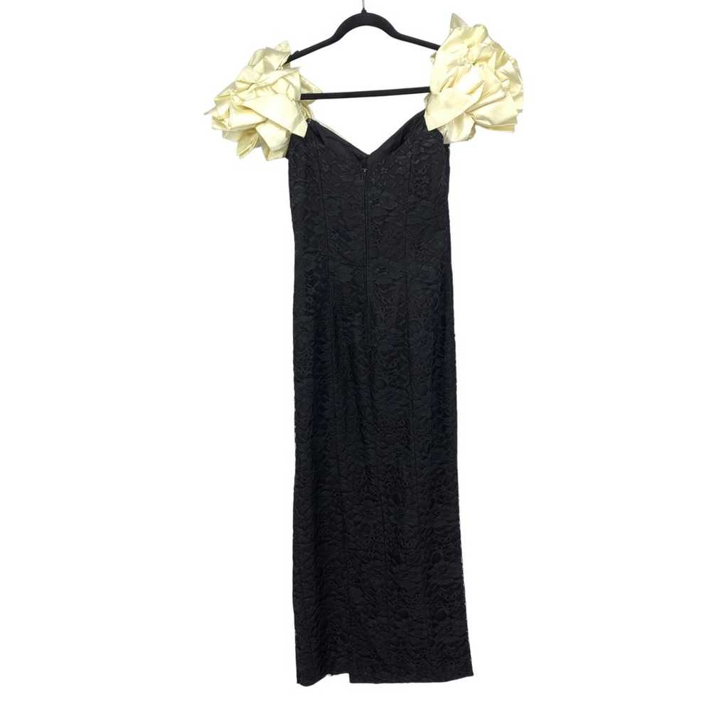 Vintage 80s Zum Zum Formal Dress Womens Sz S Blac… - image 9